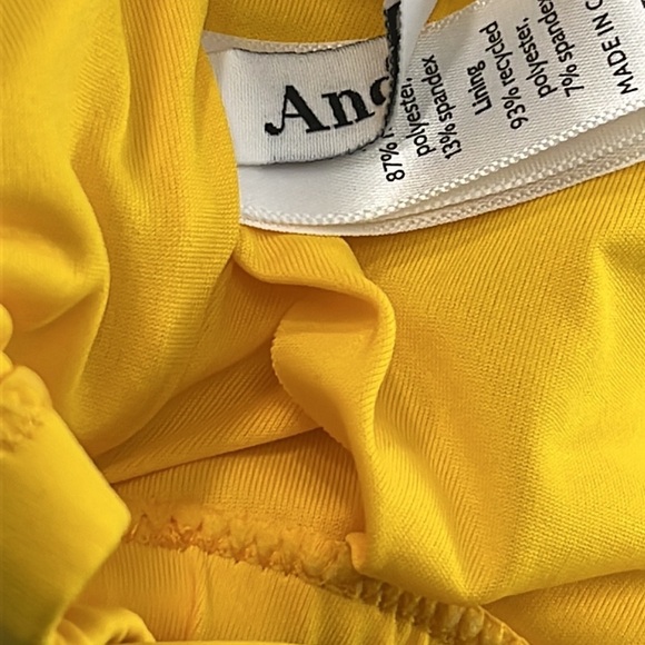 NWT Andie Swim Yellow L The Marina Top SUNB Racerback Swimsuit Top - Picture 7 of 11